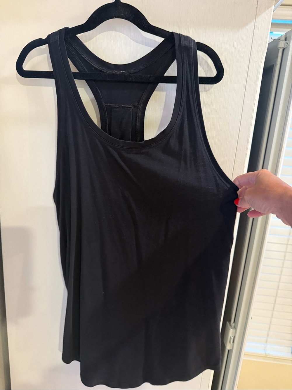 Lululemon black tank top! Size 4!